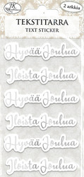 Tekstitarra Joulutoivotukset, hopeafolio