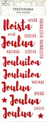 Tekstitarra Joulutoivotukset, punainen