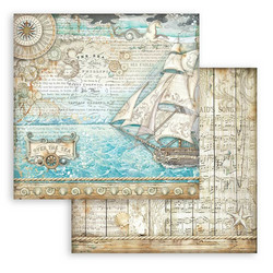 Stamperia Songs of the Sea skräppipaperi Sailing Ship