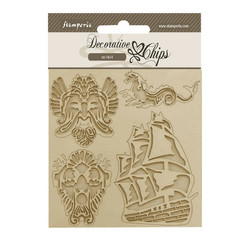Stamperia Decorative Chips kuvioleike Songs of the Sea, Sailing Ship