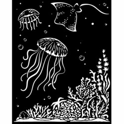Stamperia sapluuna Songs of the Seas, Jellyfish, 20 x 25 cm