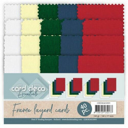 Card Deco Essentials Frame Layered Cards -leikkeet, Christmas A6