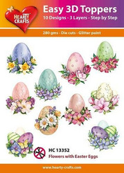 Valmiiksi leikattuja 3D kuvia, Flowers With Easter Eggs