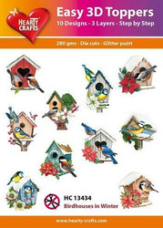 Valmiiksi leikattuja 3D kuvia, Birdhouses In Winter