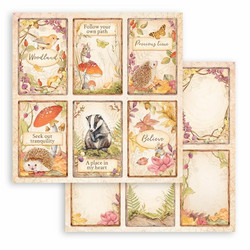 Stamperia Woodland skräppipaperi 6 Cards
