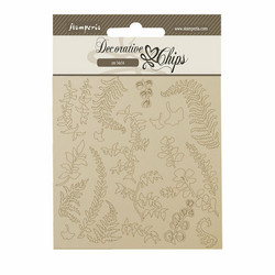 Stamperia Decorative Chips kuvioleike Woodland, Branches with Leaves