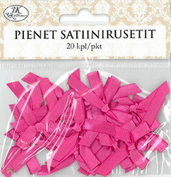 Satiinirusetti pieni pinkki, 20kpl