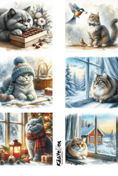 Käsitellen korttikuvat Kissat talvella