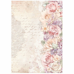 Stamperia riisipaperi Romance Forever, Floral Border