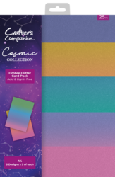 Crafter's Companion Cosmic Collection  A4 Ombre Glitter -paperipakkaus, A4