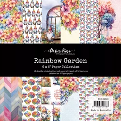Paper Rose Studio paperipakkaus Rainbow Garden, 6 