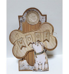 Dutch DooBaDoo sapluuna Card Art Dog bone luu