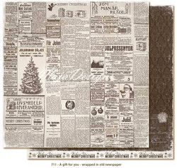 Maja Design A Gift For You Wrapped in old newspaper -skräppipaperi