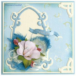 Leane Creatief Frame arch & leaves -stanssisetti