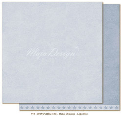 Maja Design Monochromes Shades of Denim skräppipaperi, sävy Light Blue