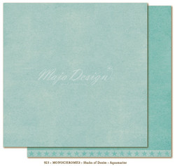  Maja Design Monochromes Shades of Denim skräppipaperi, sävy Aquamarine