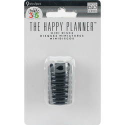 Mambi Happy Planner renkaat. Black. 0.75