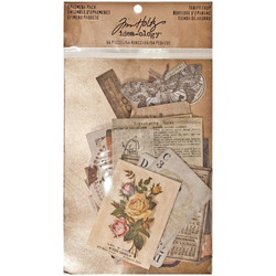 Tim Holtz Idea-Ology Ephemera Pack -korttikuvat Thrift Shop, 54 kpl