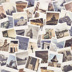 Kaisercraft Just Landed skräppipaperi Polaroids