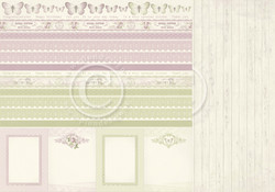 Pion Design Where the Roses Grow skräppipaperi Borders