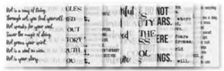 Dina Wakley Media Collage Word Pack Tissue -paperipakkaus