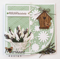 Marianne Design stanssisetti Willow cats & birdhouse