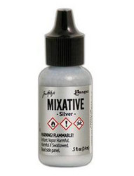 Tim Holtz Metallic Mixative alkoholimuste, sävy Silver