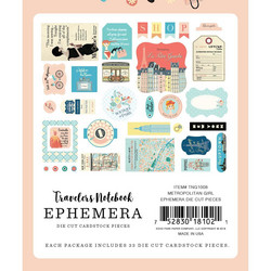 Echo Park Metropolitan Girl Ephemera -leikekuvat, 33 kpl