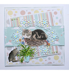 Joy! Crafts stanssi Playing Cat With Plant