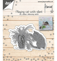 Joy! Crafts stanssi Playing Cat With Plant