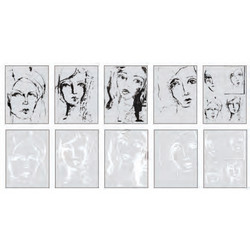 Dina Wakley Media Collage Tissue -paperipakkaus Faces