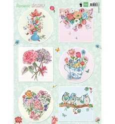 Marianne Design korttikuvat Romantic Dreams, green