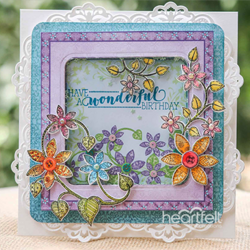Heartfelt Creations Patchwork Daisy -leimasinsetti