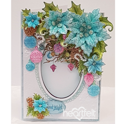 Heartfelt Creations Poinsettia & Holly Clusters -leimasin