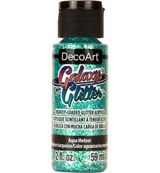 DecoArt Galaxy Glitter -maali, sävy Aqua Meteor