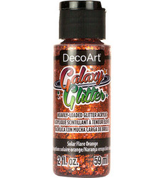 DecoArt Galaxy Glitter -maali, sävy Solar Flare Orange