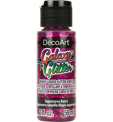 DecoArt Galaxy Glitter -maali, sävy Supernova Berry