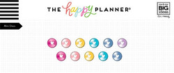 Mambi Happy Planner metallirenkaat, small, sävy Rainbow