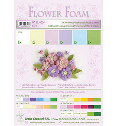 Leane Creatief Flower Foam -softislevy kukkien tekoon, setti 1 pastel