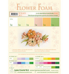 Leane Creatief Flower Foam -softislevy kukkien tekoon, setti 3 salmon