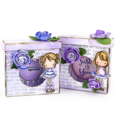 Leane Creatief Flower Foam -softislevy kukkien tekoon, setti 7 pastel blue - violet