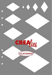 Crealies Journalzz & Plannerzz sapluuna Decoration Diamonds