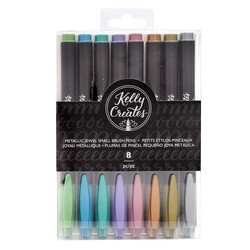 Kelly Creates Small Brush Pens kynäsetti Metallic Jewel