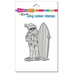 Stampendous leimasin Surfing Santa