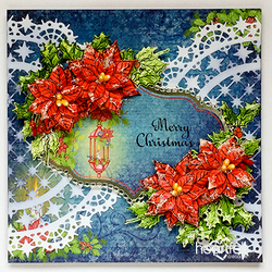 Heartfelt Creations Christmas Poinsettia & Holly -leimasin