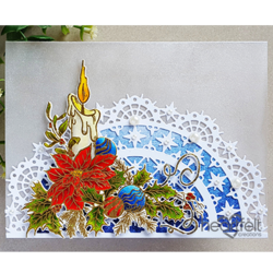 Heartfelt Creations Candlelit Poinsettia -leimasin