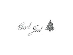 Ääriviivatarra, God Jul, hopea