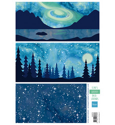 Marianne Design Eline's Galaxy Backgrounds -korttikuvat