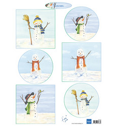 Marianne Design Tiny's Snowmen -korttikuvat