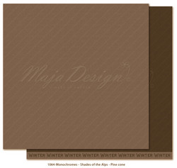 Maja Design Monochromes - Shades of the Alps skräppipaperi Pine cone